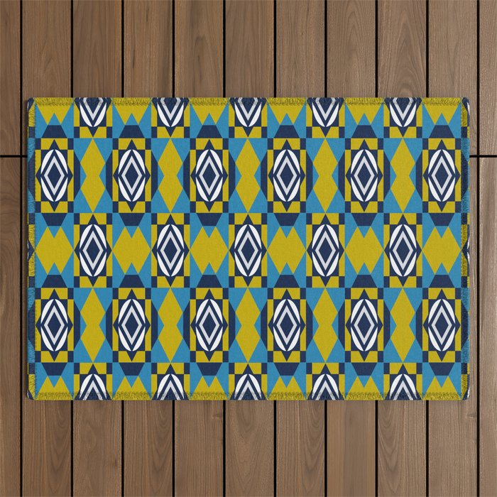 Eclectic Quilting Outdoor Rug Gallery Image 1