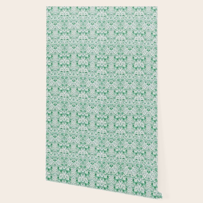 William Morris Lodden Vintage Green Wallpaper Gallery Image 2