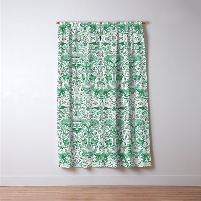 William Morris Lodden Vintage Green Window Curtain Gallery Image 3