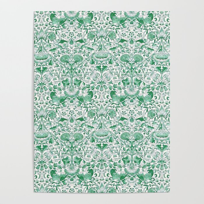 William Morris Lodden Vintage Green Poster Gallery Image 4
