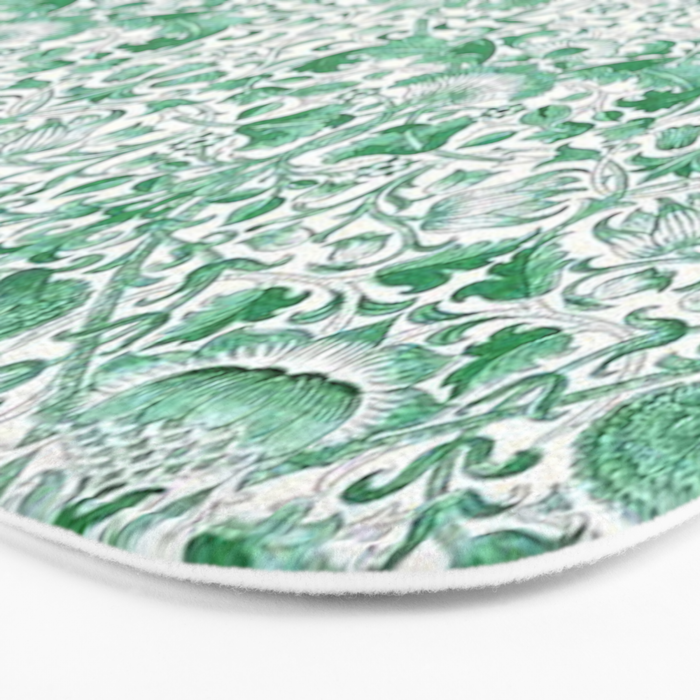 William Morris Lodden Vintage Green Bath Mat Gallery Image 3