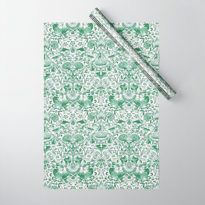William Morris Lodden Vintage Green Wrapping Paper Gallery Image 1