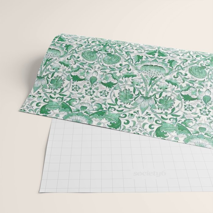William Morris Lodden Vintage Green Wrapping Paper Gallery Image 2
