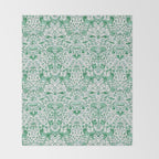 William Morris Lodden Vintage Green Throw Blanket Gallery Image 2