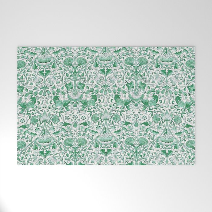 William Morris Lodden Vintage Green Welcome Mat Gallery Image 1