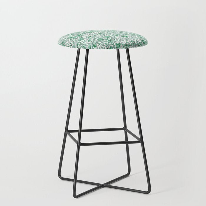 William Morris Lodden Vintage Green Stool Gallery Image 1