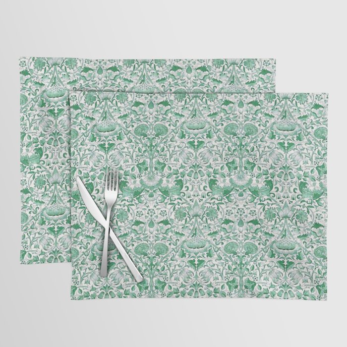William Morris Lodden Vintage Green Placemat Gallery Image 1