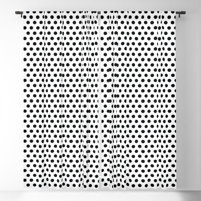 Black and White Polka Dot Window Curtain Gallery Image 1