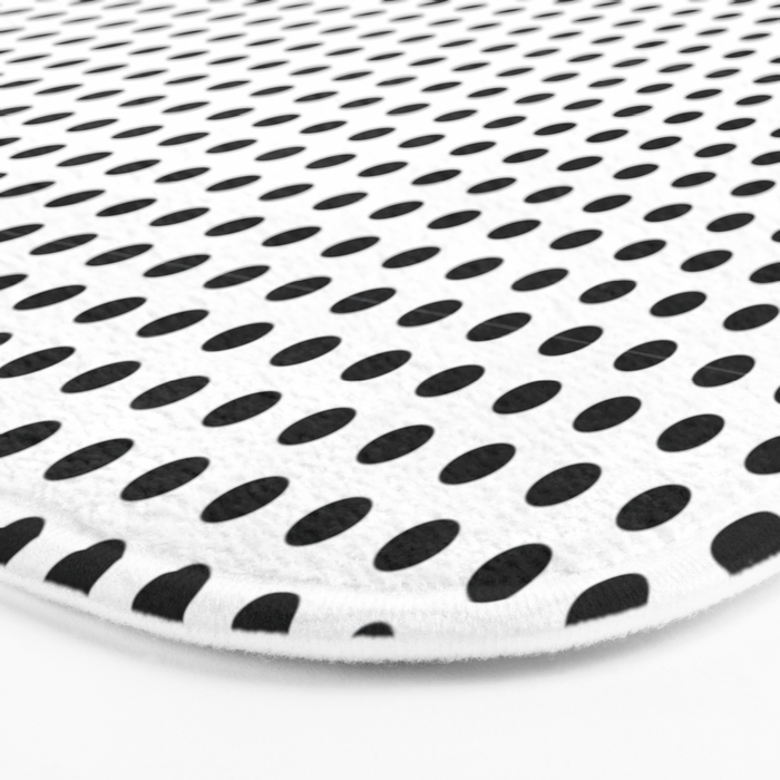 Black and White Polka Dot Bath Mat Gallery Image 3