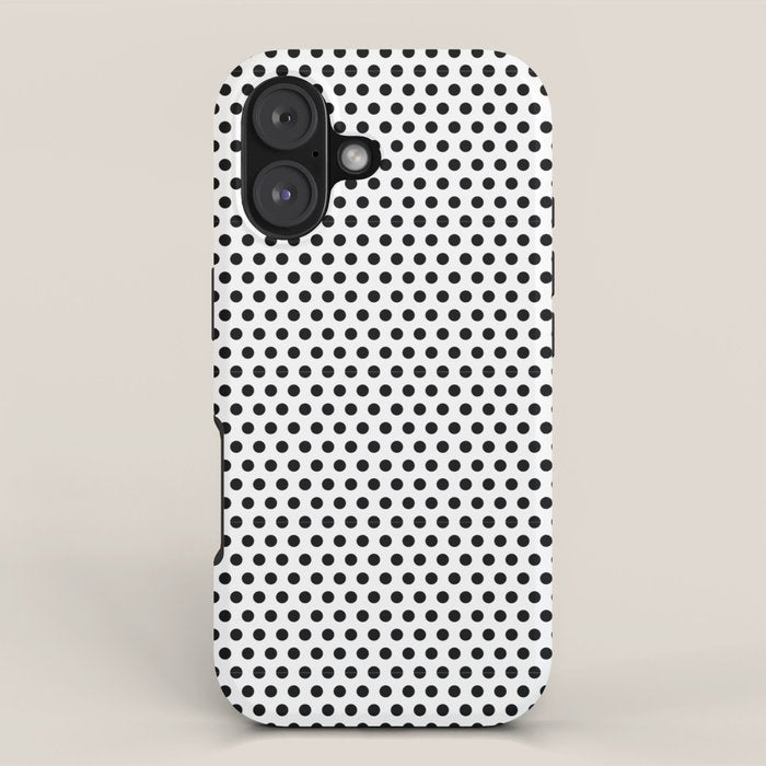 Black and White Polka Dot iPhone Case Gallery Image 1