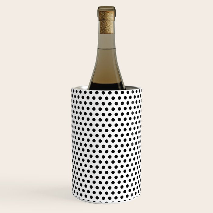Black and White Polka Dot Wine Chiller Gallery Image 1