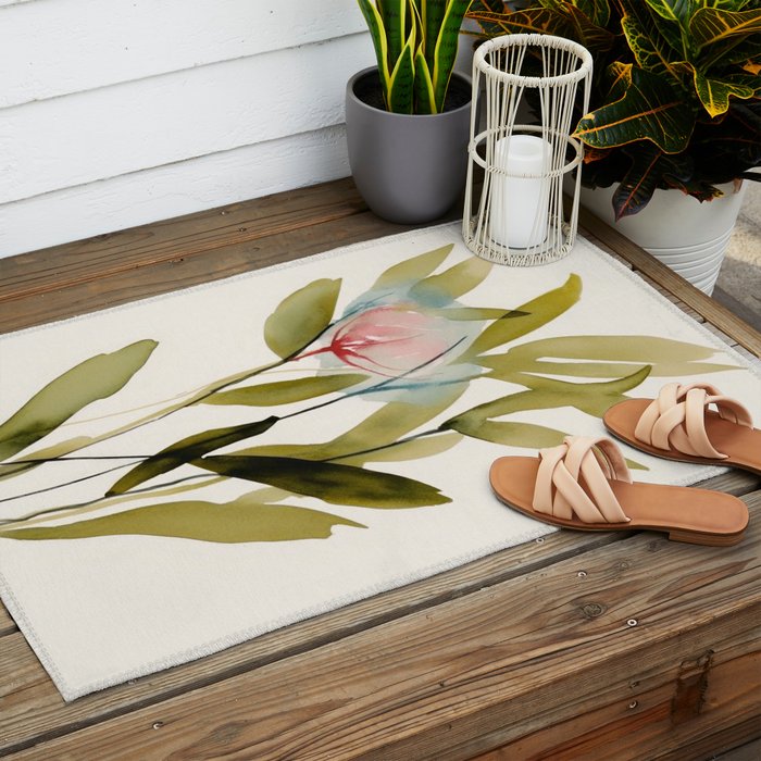 Abstract Flower Bouquet  Outdoor Rug Gallery Image 2