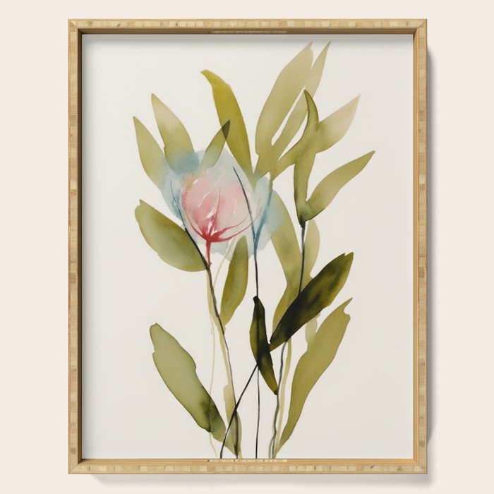 Abstract Flower Bouquet  Serving Tray Gallery Image 1