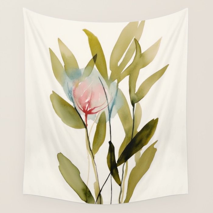 Abstract Flower Bouquet  Wall Tapestry Gallery Image 4