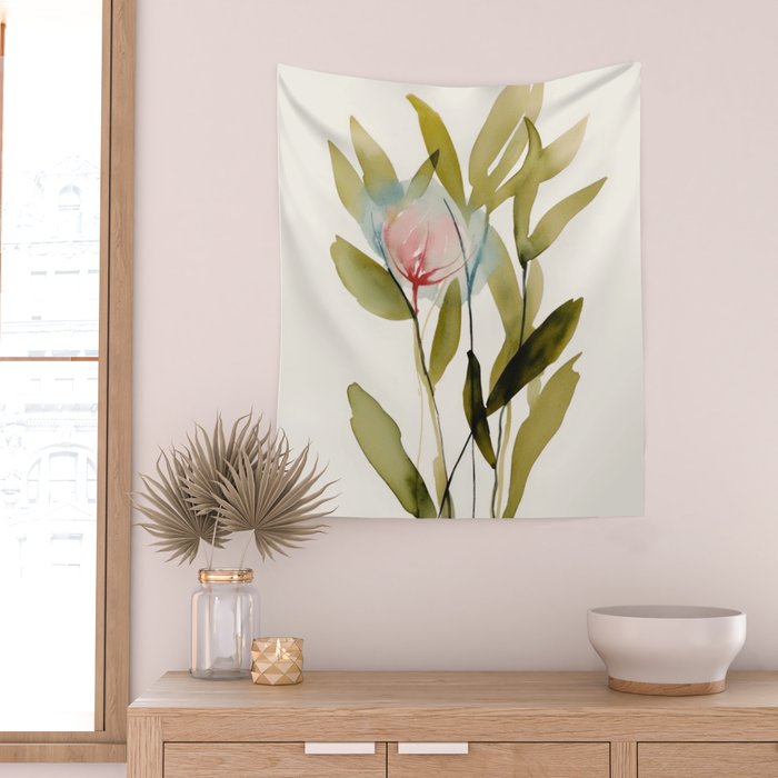 Abstract Flower Bouquet  Wall Tapestry Gallery Image 2