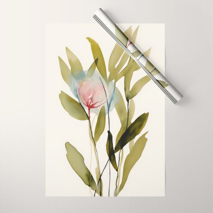 Abstract Flower Bouquet  Wrapping Paper Gallery Image 1