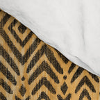 Feather Ikat - Marigold and black Comforter Gallery Image 4