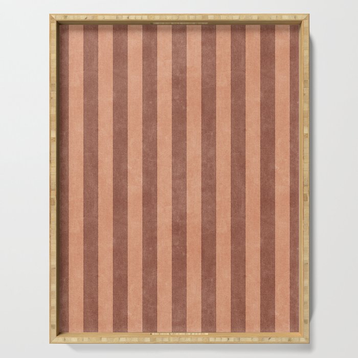 STRIPES - 004 - brown Serving Tray Gallery Image 1