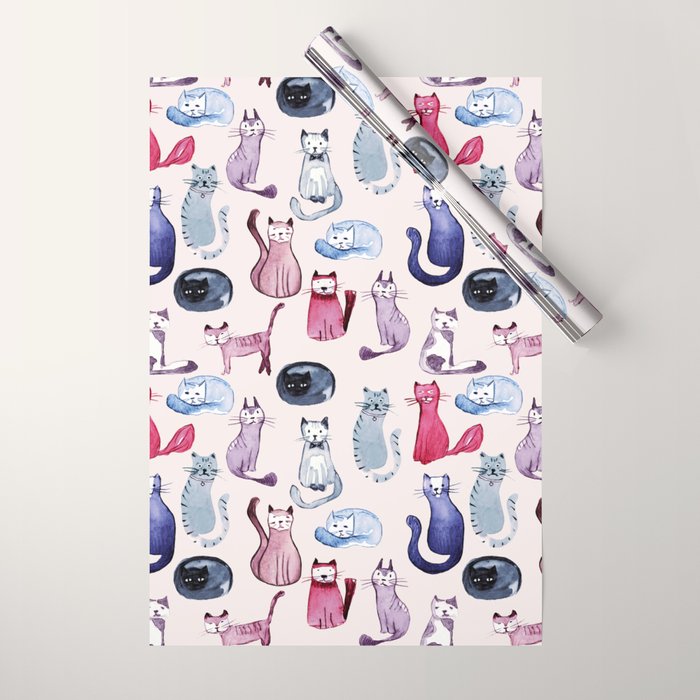 Cats in ink Wrapping Paper Gallery Image 1