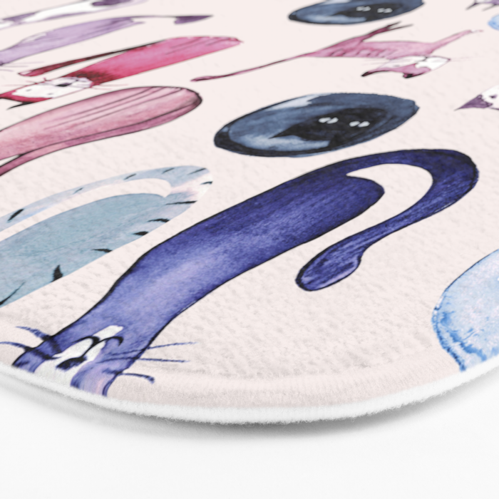Cats in ink Bath Mat Gallery Image 3