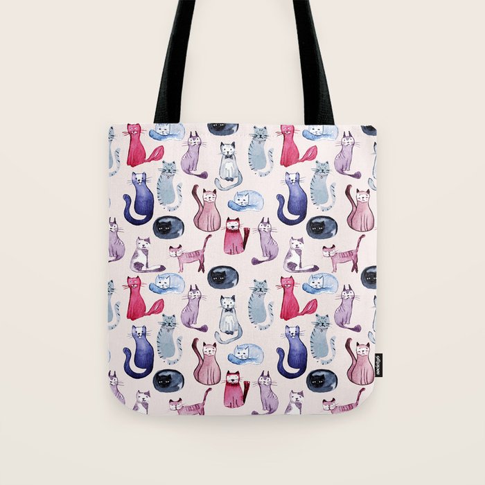 Cats in ink Tote Bag Gallery Image 1