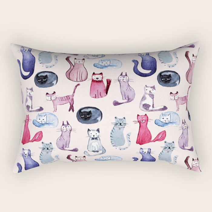 Cats in ink Rectangular Pillow Gallery Image 1