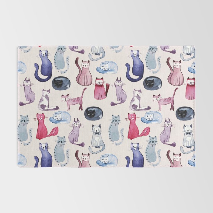 Cats in ink Rug Gallery Image 2