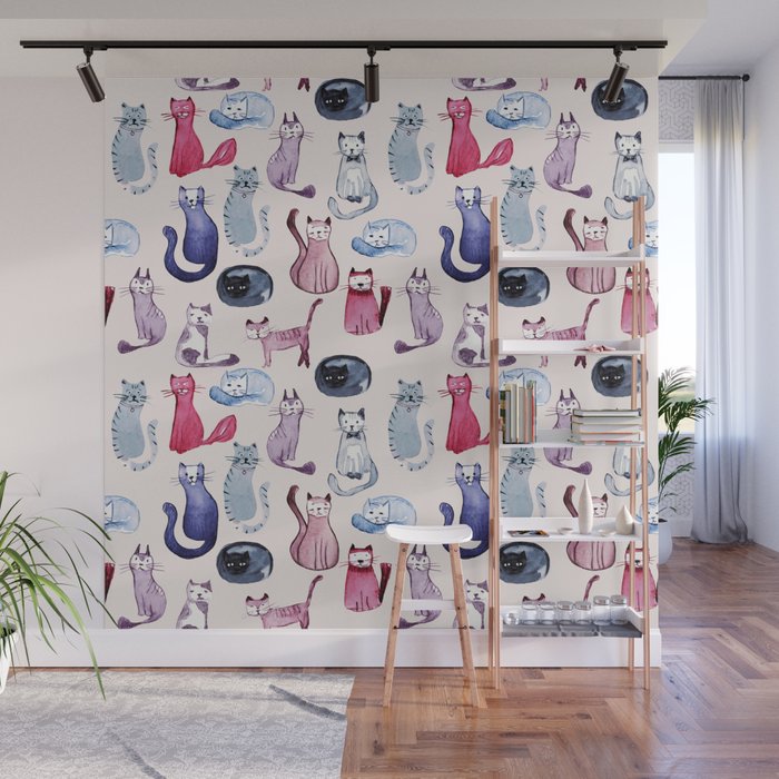 Cats in ink Wall Mural Gallery Image 1