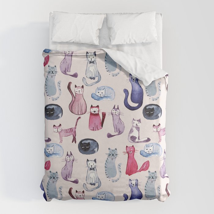 Cats in ink Duvet Cover Gallery Image 6