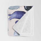 Cats in ink Throw Blanket Gallery Image 3
