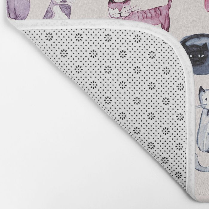 Cats in ink Bath Mat Gallery Image 2