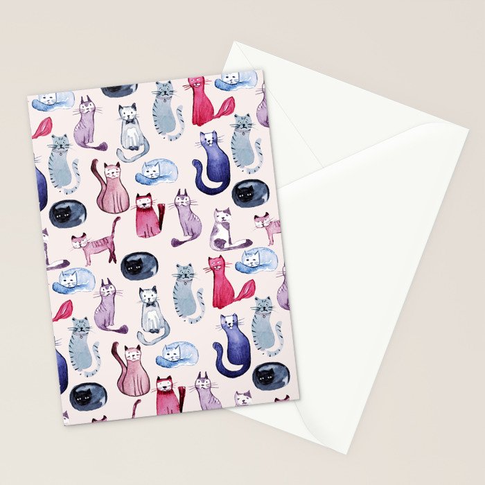 Cats in ink Stationery Card Gallery Image 2