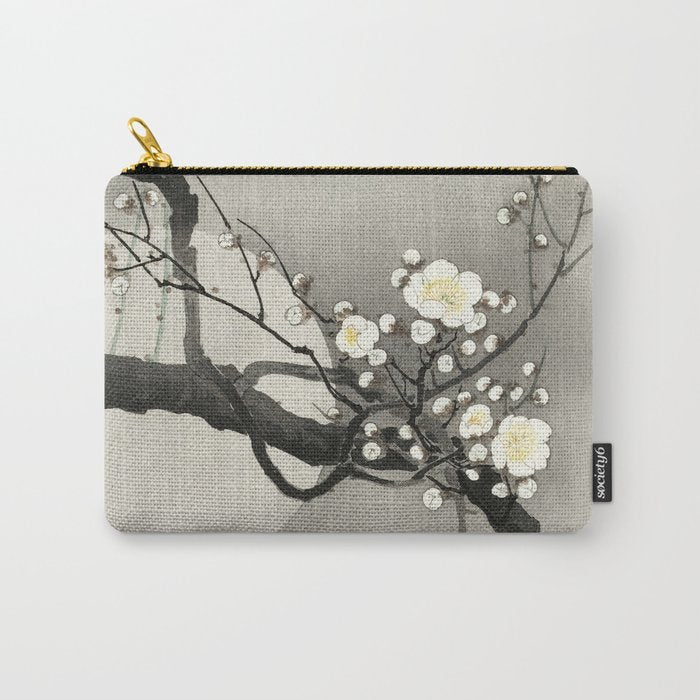 Ohara Koson, Blossoming Tree And Full Moon - Vintage Japanese Woodblock Print Carry All Pouch Gallery Image 1