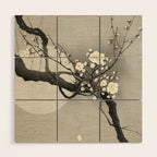 Ohara Koson, Blossoming Tree And Full Moon - Vintage Japanese Woodblock Print Wood Wall Art Gallery Image 1