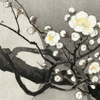 Ohara Koson, Blossoming Tree And Full Moon - Vintage Japanese Woodblock Print Coffee Mug Gallery Image 2