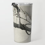 Ohara Koson, Blossoming Tree And Full Moon - Vintage Japanese Woodblock Print Travel Mug Gallery Image 3