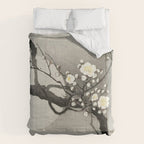 Ohara Koson, Blossoming Tree And Full Moon - Vintage Japanese Woodblock Print Comforter Gallery Image 6