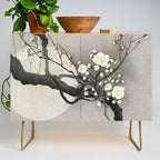 Ohara Koson, Blossoming Tree And Full Moon - Vintage Japanese Woodblock Print Credenza Gallery Image 1