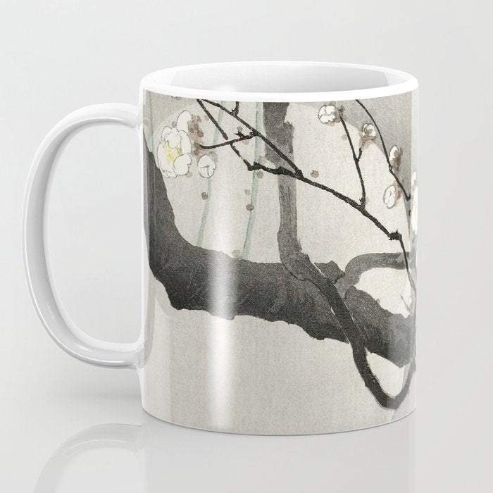 Ohara Koson, Blossoming Tree And Full Moon - Vintage Japanese Woodblock Print Coffee Mug Gallery Image 3