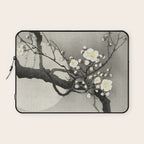 Ohara Koson, Blossoming Tree And Full Moon - Vintage Japanese Woodblock Print Laptop Sleeve Gallery Image 1