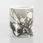 Ohara Koson, Blossoming Tree And Full Moon - Vintage Japanese Woodblock Print Coffee Mug Gallery Image 4