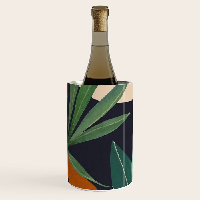 Abstract Art Tropical Leaves 41 Wine Chiller Gallery Image 1