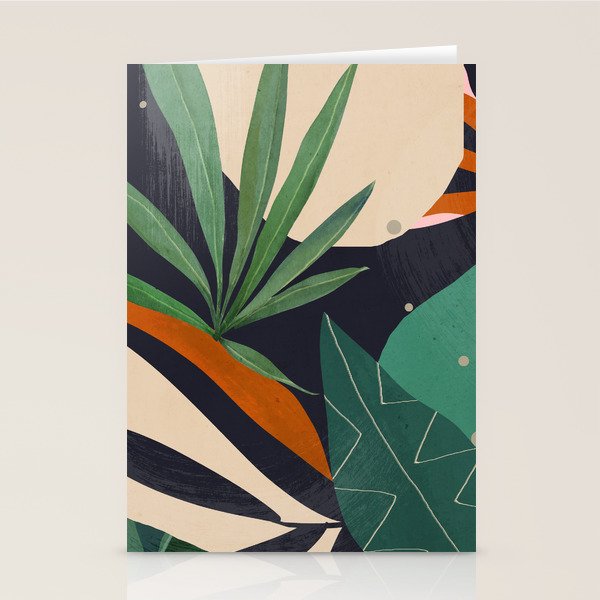 Abstract Art Tropical Leaves 41 Stationery Card Gallery Image 2