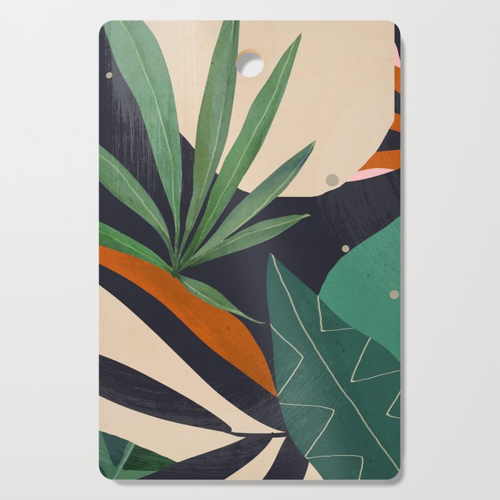 Abstract Art Tropical Leaves 41 Cutting Board Gallery Image 1