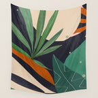 Abstract Art Tropical Leaves 41 Wall Tapestry Gallery Image 4