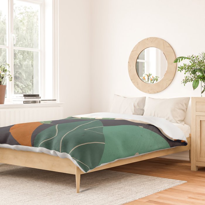 Abstract Art Tropical Leaves 41 Duvet Cover Gallery Image 2