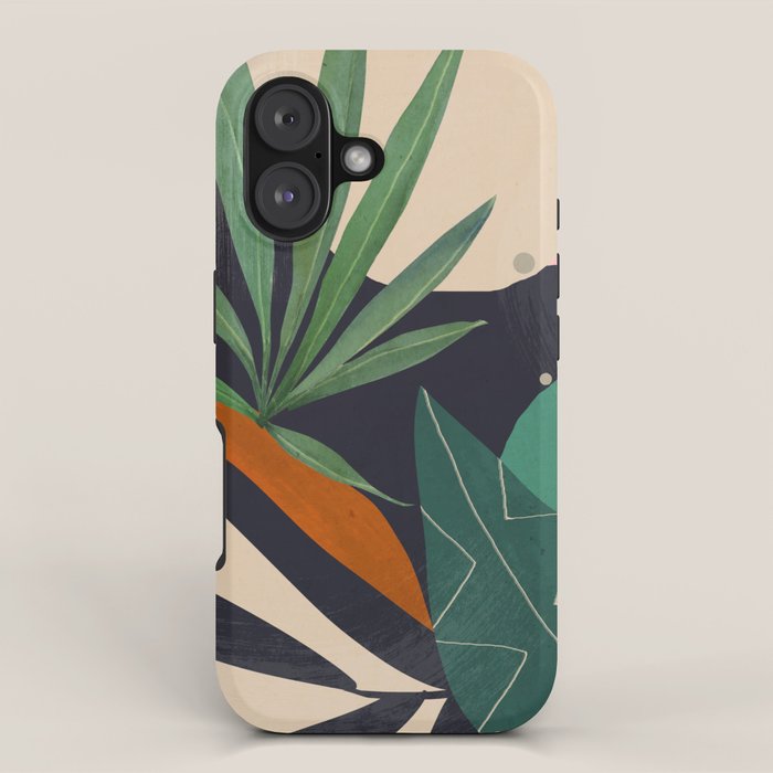 Abstract Art Tropical Leaves 41 iPhone Case Gallery Image 1