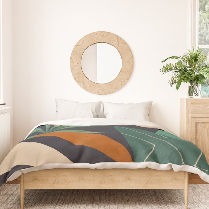 Abstract Art Tropical Leaves 41 Duvet Cover Gallery Image 3