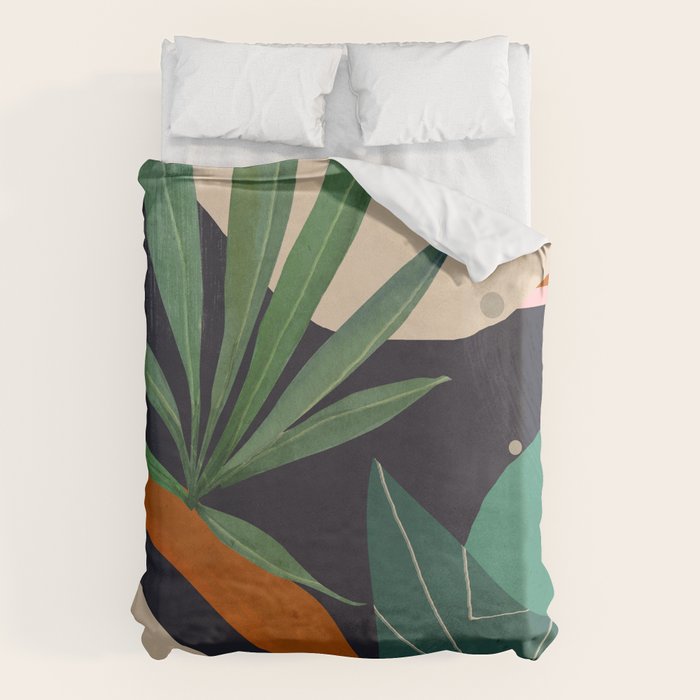 Abstract Art Tropical Leaves 41 Duvet Cover Gallery Image 6