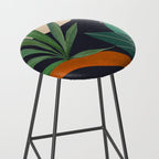 Abstract Art Tropical Leaves 41 Stool Gallery Image 2